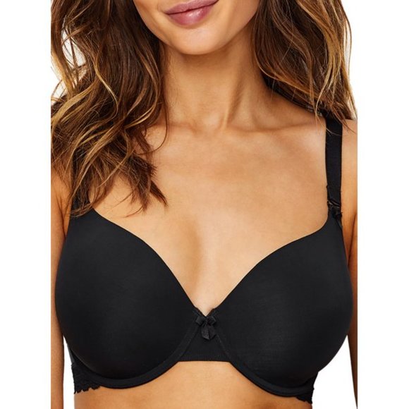 Paramour by Felina Gorgeous Memory Foam Contour Convertible T-Shirt Bra Black - Picture 6 of 9